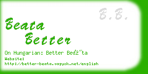 beata better business card